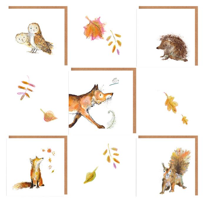 Autumn Animals Card Bundle