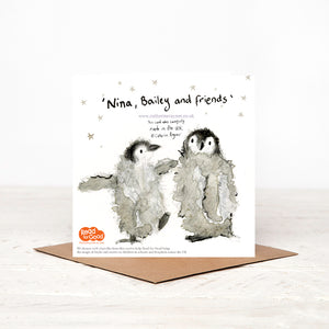 Charity Christmas Card - Nina, Bailey and Friends Penguins