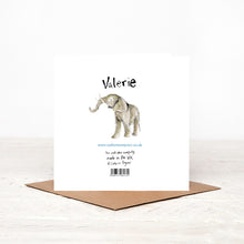 Load image into Gallery viewer, Valerie Elephant Birthday Card