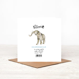 Valerie Elephant Birthday Card