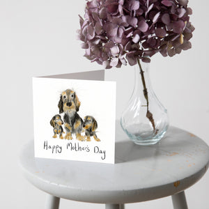 Dachshunds Mother's Day Card - Sophie, Anna and Primrose