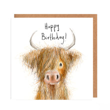 Load image into Gallery viewer, Fingal Highland Cow Birthday Card