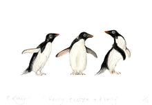 Load image into Gallery viewer, 5. Penguin Trio Print - 12 Prints for 12 Days of Christmas!