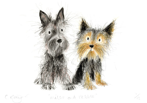 Pair of Terriers A5 Print