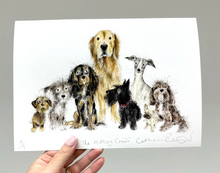 Load image into Gallery viewer, &#39;The Motley Crew&#39; A4 dog print