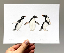 Load image into Gallery viewer, 5. Penguin Trio Print - 12 Prints for 12 Days of Christmas!