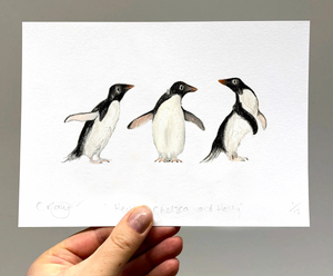 5. Penguin Trio Print - 12 Prints for 12 Days of Christmas!