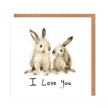 Load image into Gallery viewer, Seymour and Betty I Love You Bunnies Card