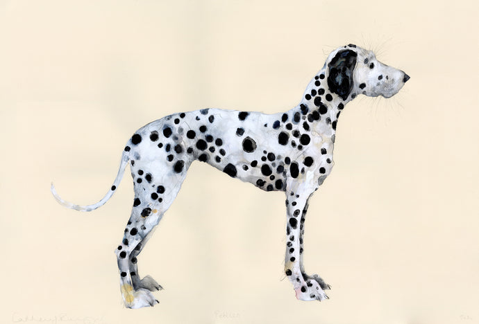 'Pebbles' (Dalmatian original painting - framed)