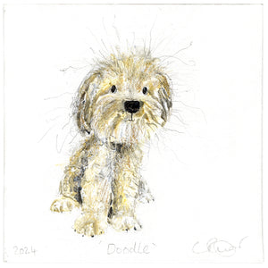 'Doodle' (Terrier original painting - framed)