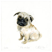 Load image into Gallery viewer, &#39;Phoebe&#39; (Pug original painting - framed)