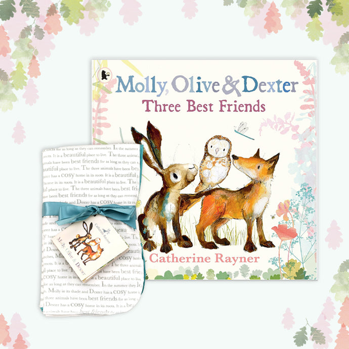 Baby Book Gift Bundle - 'Molly, Olive and Dexter ~ Three Best Friends'