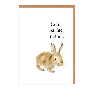 Olivia Bunny - Just Saying Hello Mini Card