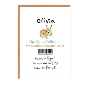 Olivia Bunny - Just Saying Hello Mini Card