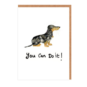 Otto Dachshund - You Can Do It! Mini Card