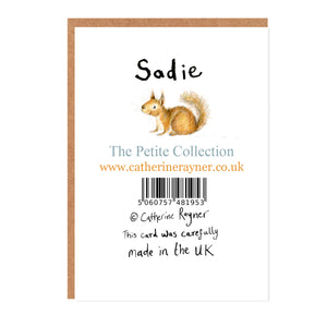 Sadie Squirrel - Thanks Mini Card