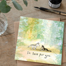 Load image into Gallery viewer, Pablo and Victor Wolf Sympathy Card - &#39;I&#39;m Here For You&#39;