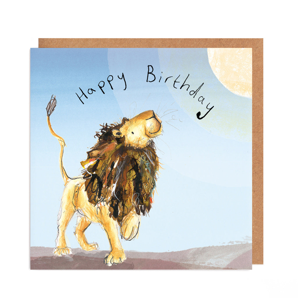 Lion Birthday Card Roarsome Birthday Card Card for son -  Portugal