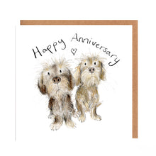 Load image into Gallery viewer, Gunther and Freya Wire Haired Dachshunds Anniversary Card